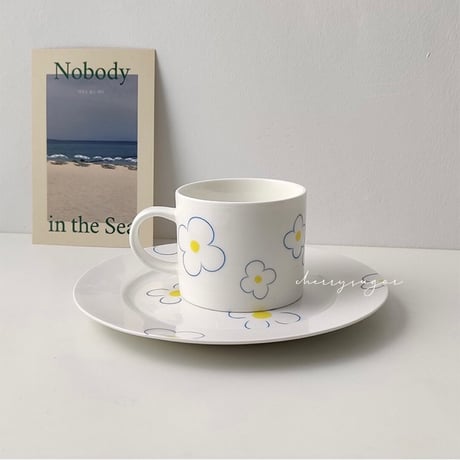"Good morning" フラワーマグカップ