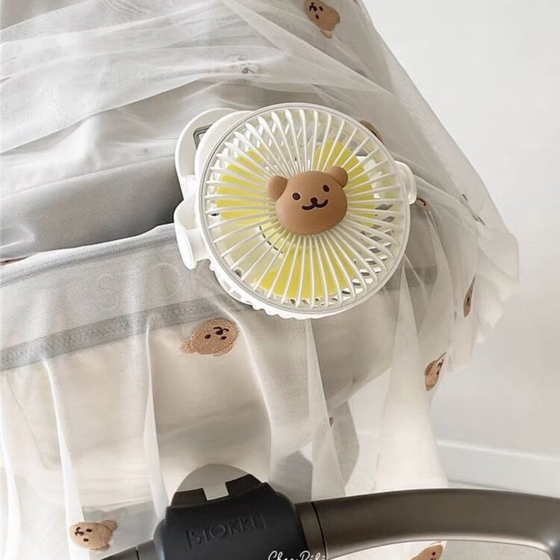 即納】うさぎ&くまさんのクリップファン | Cherry Sugar