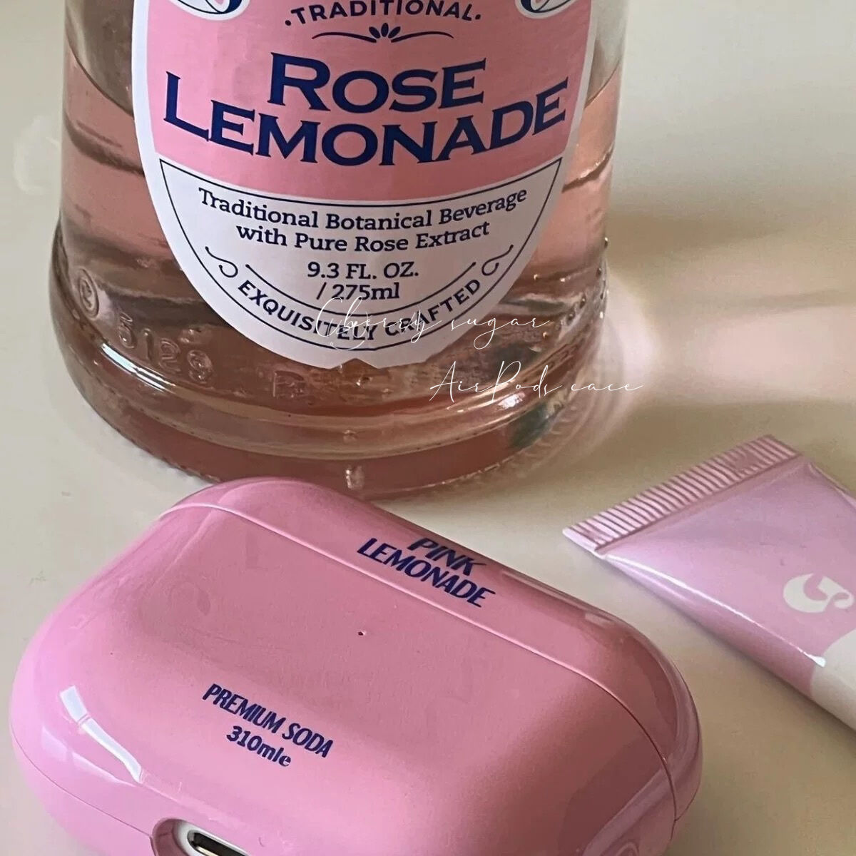 一部即納】Pink lemonade airpods case | Cherry Sugar