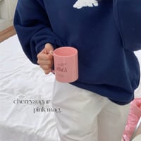 lettering pink マグカップ