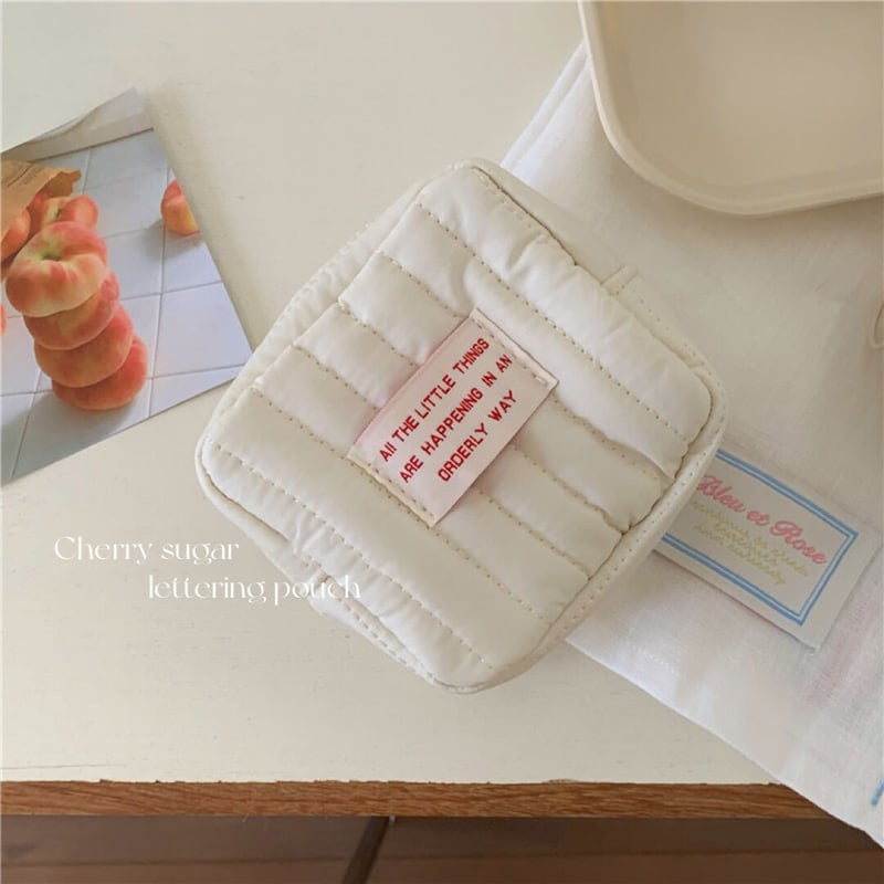 レタリングラベルポーチ | Cherry Sugar