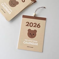 【即納】壁掛けカレンダー2026"bear"