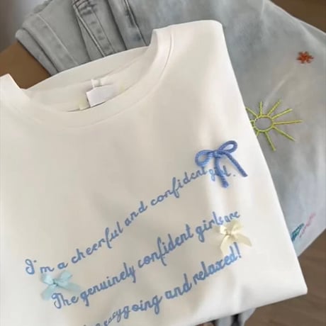 mini blun ribbon tshirt