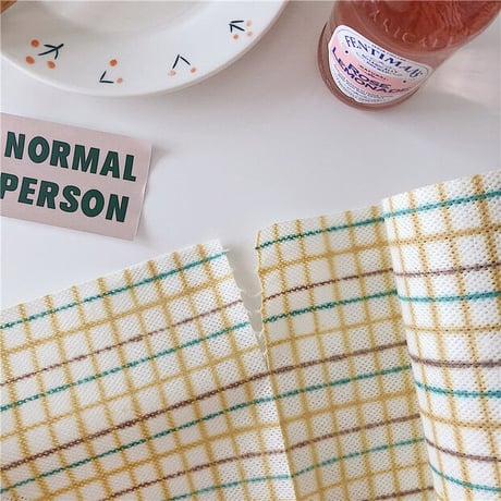 チェック柄のキッチンダスター