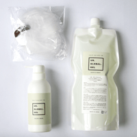 【シャンプー】UN.GLOBAL.GEL  1000mlパウチ&800ml空ボトル&オリジナル泡立てネット