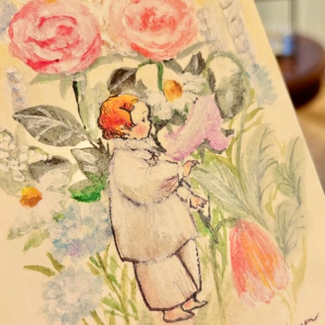 24K-32: Little Eda's Flowers (2024) postcard