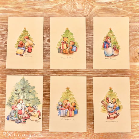25K-41: "Cat and Girl in Christmas" postcard