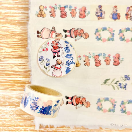 Washi tape with Perforations "Blue and Red"（ミシン目入りマスキングテープ "Blues and Red"）