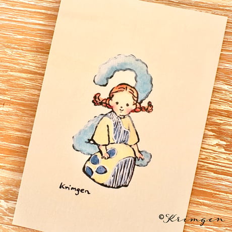 25K-24: "2 + Girl" postcard