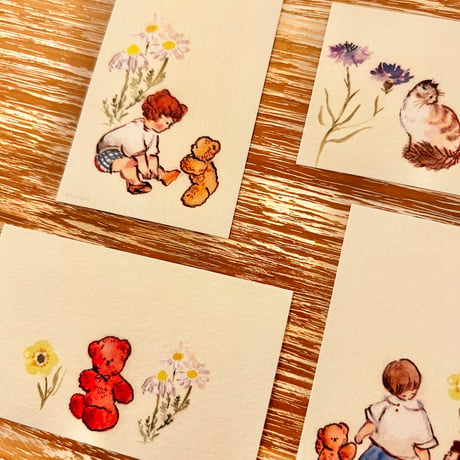 小さなカードセット "Children" (set of 16 small cards)
