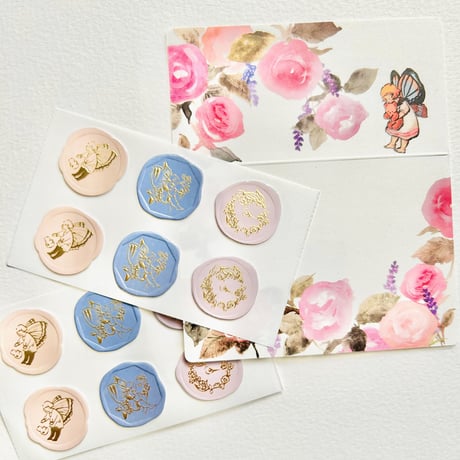 Message Card & Sealing Sticker Set (Butterfly Fairies)
