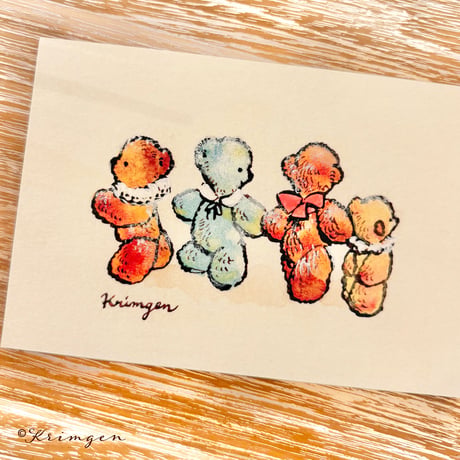 25K-22: "Happy Bears" postcard