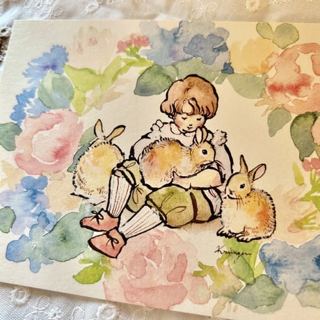Child with Bunny ポストカード