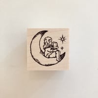 Girl on Moon Chair ハンコ (No.126)