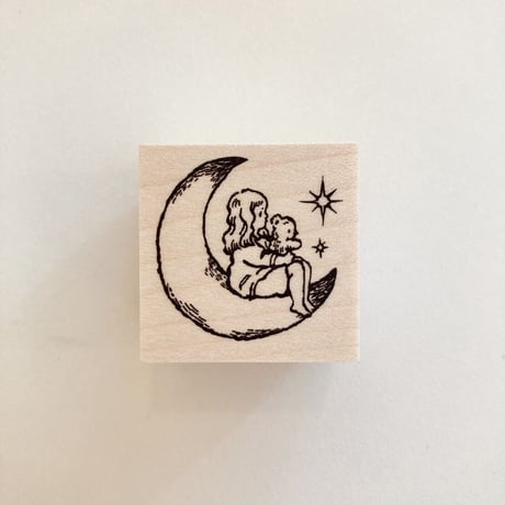 Girl on Moon Chair ハンコ (No.126)