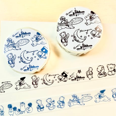 Washi tape  "Black and White 15mm"　マスキングテープ