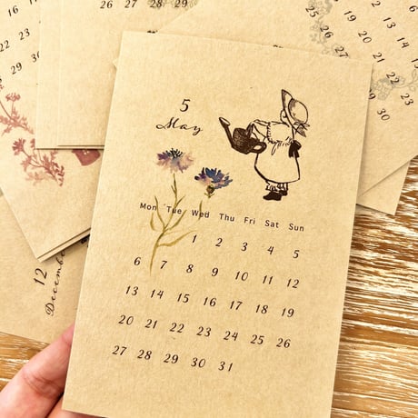 2024 calendar - postcard type- 12 sheets