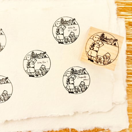No. 262 "Postmark_Writing" rubber stamp （消印のハンコ）