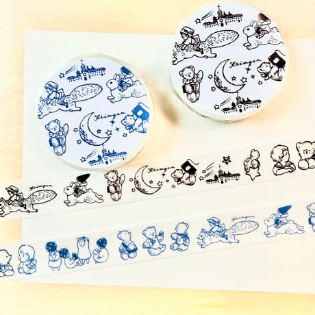 Washi tape  "Blue and White 15mm"　マスキングテープ