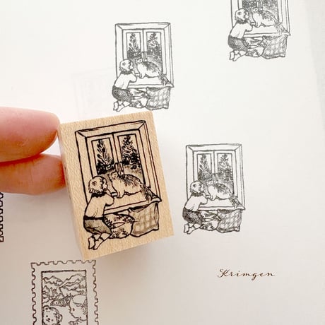 No.266 Window (cat) Stamp （窓辺の猫スタンプ）