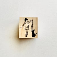 No.86: バレリーナと黒猫ハンコ