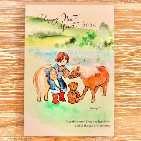 25K-43: "NEW YEAR CARD 2026 BOY"　年賀状BOY 2026