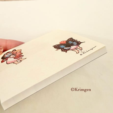 "Butterfly" memo pad  蝶のメモ帳