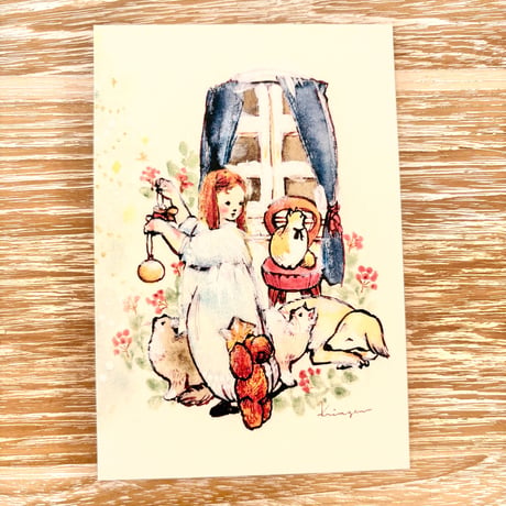 24K-35: "Decorating the Christmas Tree" postcard