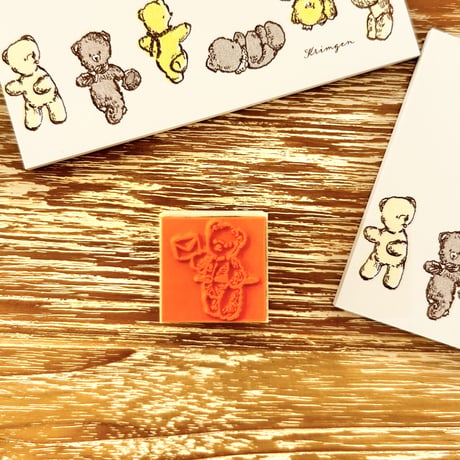 No.223: Bear (Letter and Pen) 手紙とペンを持つくま ハンコ