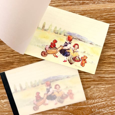 Going to Market memo pad  （市場へ行くメモ帳）