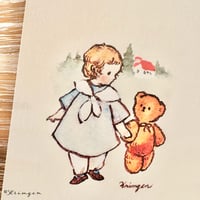 25K-30: "Light Blue Dress" postcard