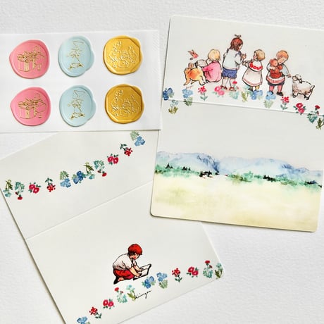 Message Card & Sealing Sticker Set (Children) *終売予定