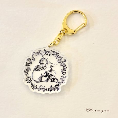 アクリルキーホルダー「Reading」(Acrylic Charm)
