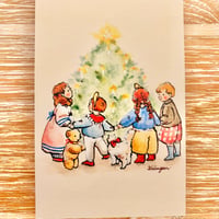 25K-49: "Dancing in a circle" postcard （輪になって踊る ポストカード）