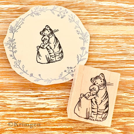 No.283: "Tiger and Girl" Stamp （虎と少女 ハンコ）