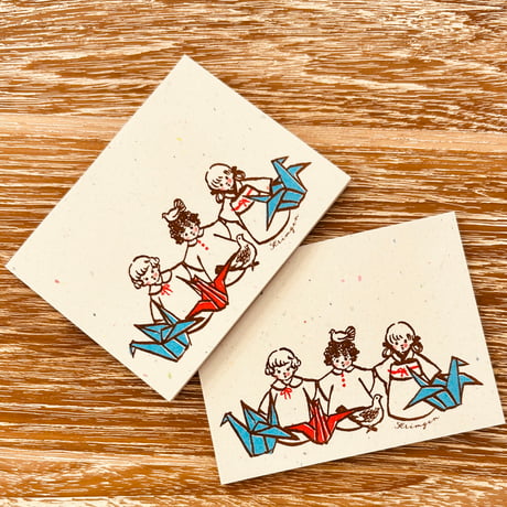 “Orizuru” memo pad ( 平和を願う「折り鶴」メモ帳)