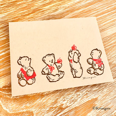 Apple Bears レトロメモ帳