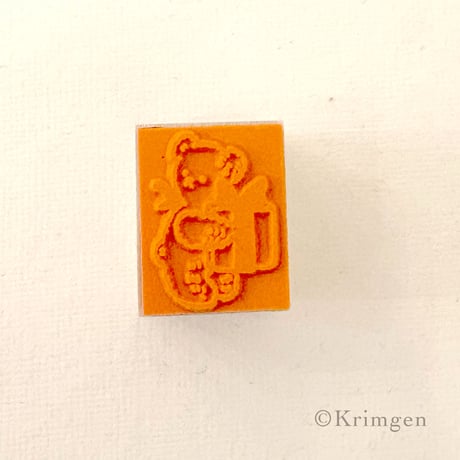 No.280: "Bear with Gift Box" Stamp （くまとギフトボックス ハンコ）