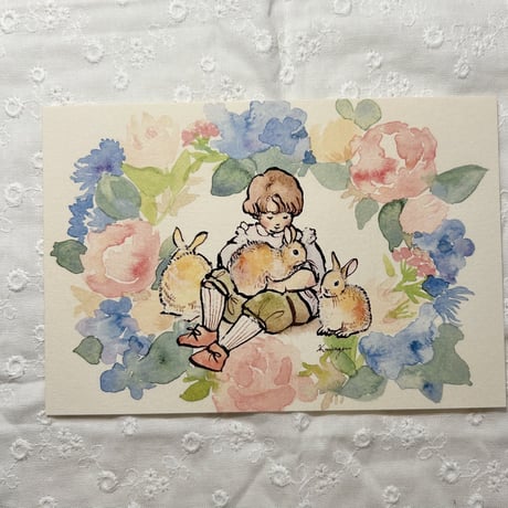 Child with Bunny ポストカード