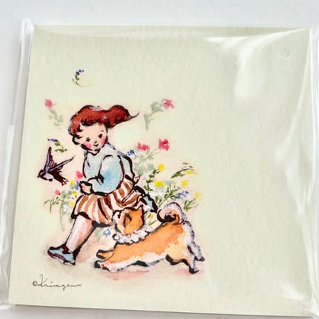 "Dog and Girl (Flower Children)" メモ張