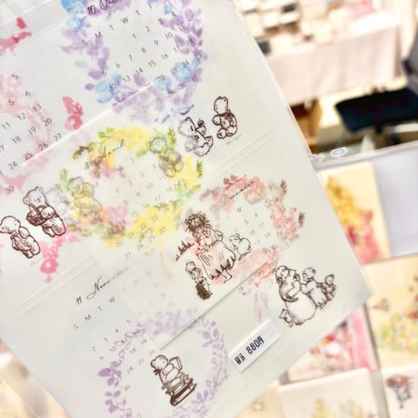 2025 calendar - sticker type- ステッカーカレンダー2025