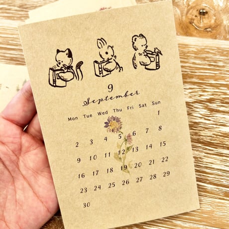 2024 calendar - postcard type- 12 sheets
