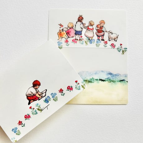 Message Card & Sealing Sticker Set (Children) *終売予定