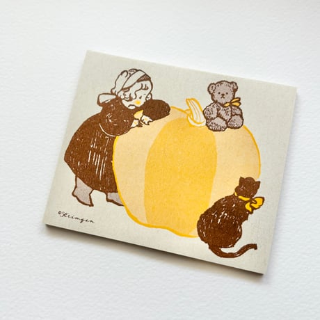 "Pumpkin"  memo pad  (かぼちゃ メモ帳）