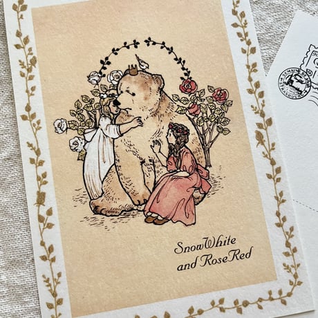 復刻版ポストカード "Snow White and Rose Red"