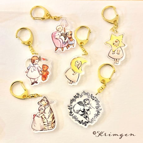 アクリルキーホルダー「月の子」(Acrylic Charm)