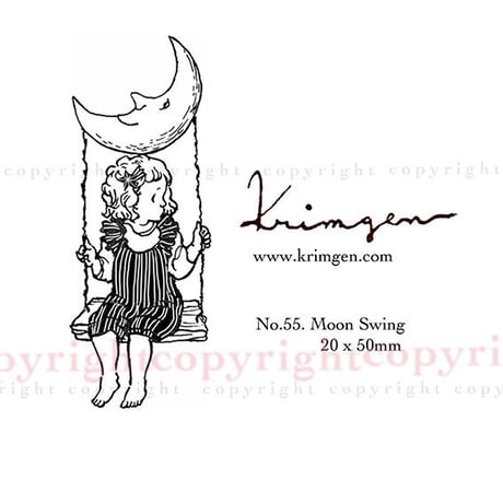 No.55: Moon Swing ハンコ（月のブランコ）