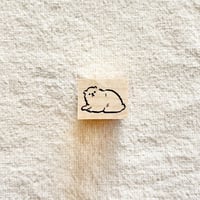 No.174: Pomeranian (looking up) 見上げるポメラニアン ハンコ