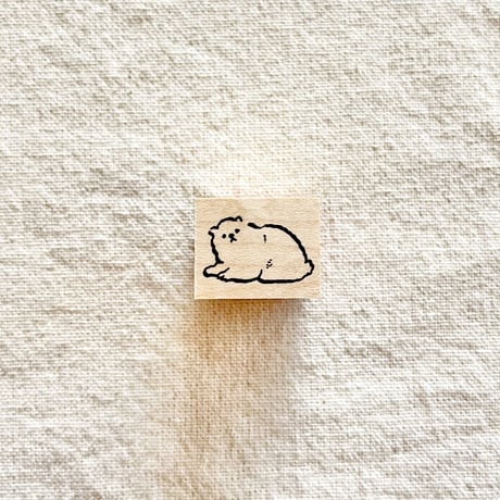 No.174: Pomeranian (looking up) 見上げるポメラニアン ハンコ