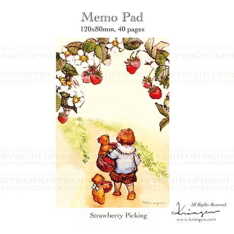 Strawberry Picking メモ帳  （いちご狩りメモ帳）